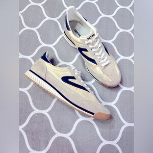 TRETORN Women's Rawlins Casual Lace Up Sneaker Shoes Green/ Cream